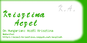 krisztina aczel business card
