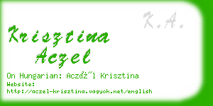 krisztina aczel business card